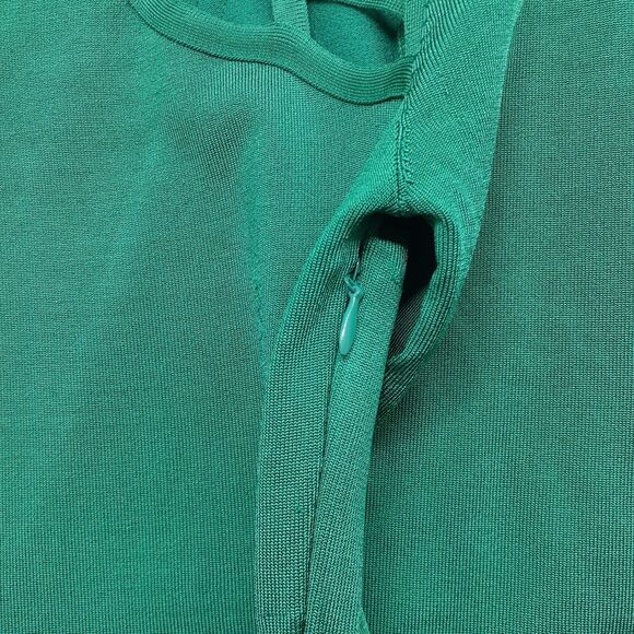 Bebe Green Caged Cutout Stretch Bandage Cocktail Mini Dress M NWT - Picture 3 of 9